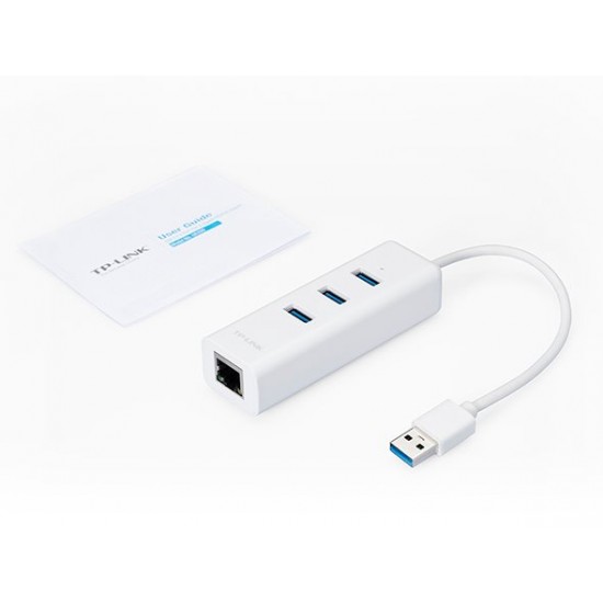 Adaptér TP-Link UE330 USB 3.0 na Gigabit Ethernet + USB Hub Adaptér TP-Link UE330 USB 3.0 na Gigabit Ethernet + USB Hub