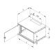 Rack Triton 19 4U/400mm, FLAT-PACK (rozložený), prosklené dveře, šedý