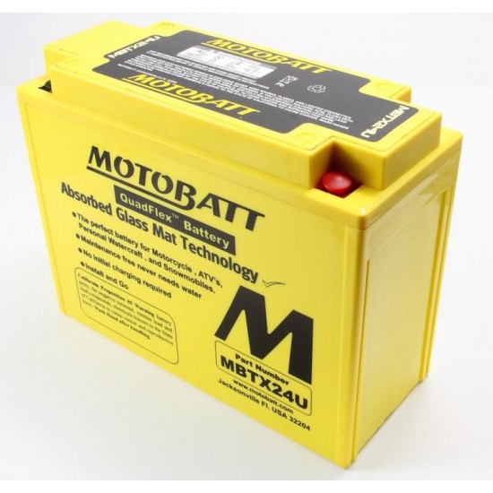 Batéria Motobatt pro motocykly MBTX24U (25Ah, 12V, 4 vývody) Batéria Motobatt pro motocykly MBTX24U (25Ah, 12V, 4 vývody)