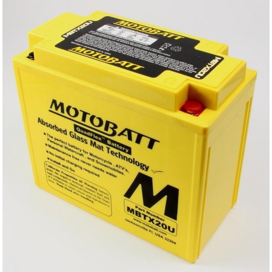 Batéria Motobatt pro motocykly MBTX20U (21Ah, 12V, 4 vývody) Batéria Motobatt pro motocykly MBTX20U (21Ah, 12V, 4 vývody)