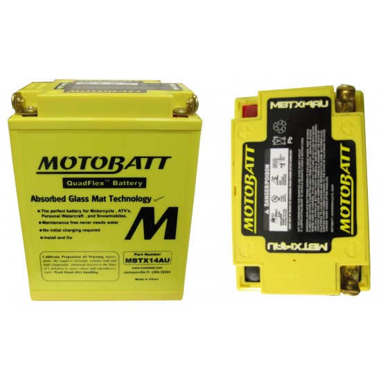 Batéria Motobatt MBTX14AU 16,5Ah, 12V, 4 vývody Batéria Motobatt MBTX14AU 16,5Ah, 12V, 4 vývody