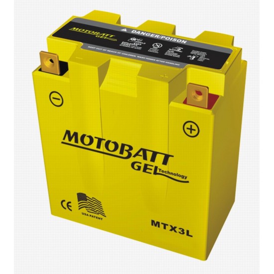 Batéria Motobatt MB9U 11Ah, 12V, 4 vývody Batéria Motobatt MB9U 11Ah, 12V, 4 vývody