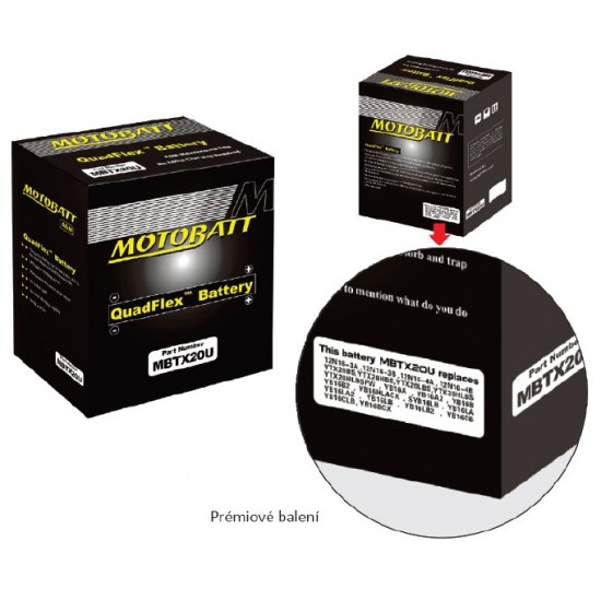 Batéria Motobatt MBTX9U 10,5Ah, 12V, 4 vývody Batéria Motobatt MBTX9U 10,5Ah, 12V, 4 vývody