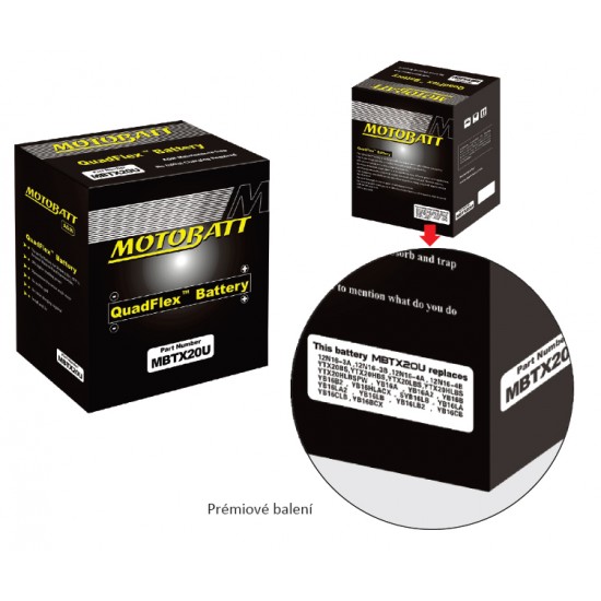 Batéria Motobatt MB5U 7Ah, 12V, 2 vývody Batéria Motobatt MB5U 7Ah, 12V, 2 vývody
