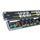 Patch panel POE UTP cat.5e 16p 1U Black (provedení 19 rack)