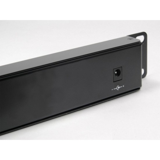 Patch panel POE UTP cat.5e 16p 1U Black (provedení 19 rack)