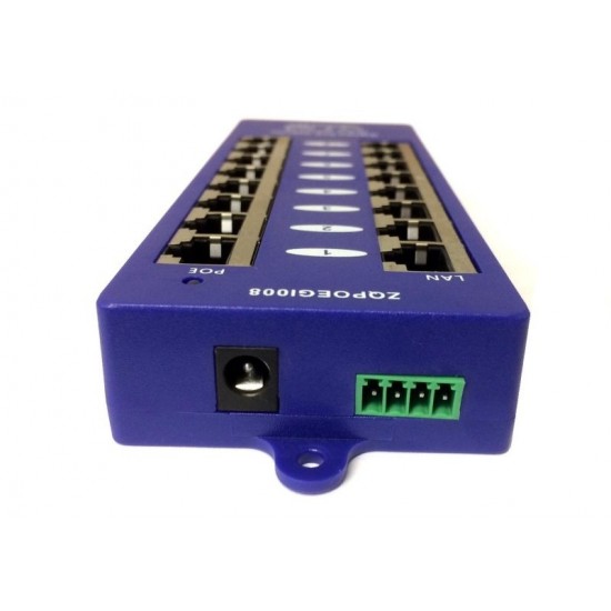 POE gigabitový stíněný 8-portový pasivní panel POE gigabitový stíněný 8-portový pasivní panel