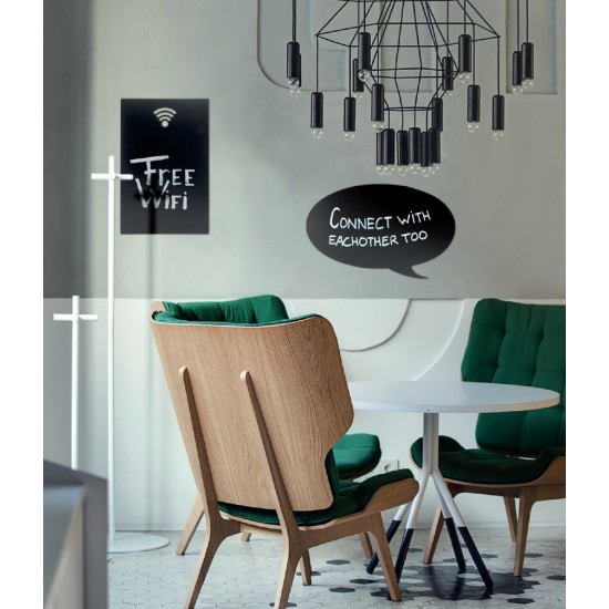 Tabule Securit Silhouette BOARD SQUARE 35x30cm na popis křídou na stěnu + popisovač Tabule Securit Silhouette BOARD SQUARE 35x30cm na popis křídou na stěnu + popisovač