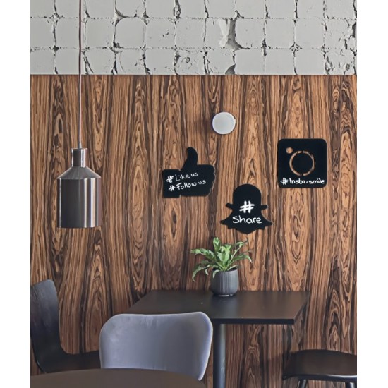Tabule Securit Silhouette BOARD SQUARE 35x30cm na popis křídou na stěnu + popisovač Tabule Securit Silhouette BOARD SQUARE 35x30cm na popis křídou na stěnu + popisovač