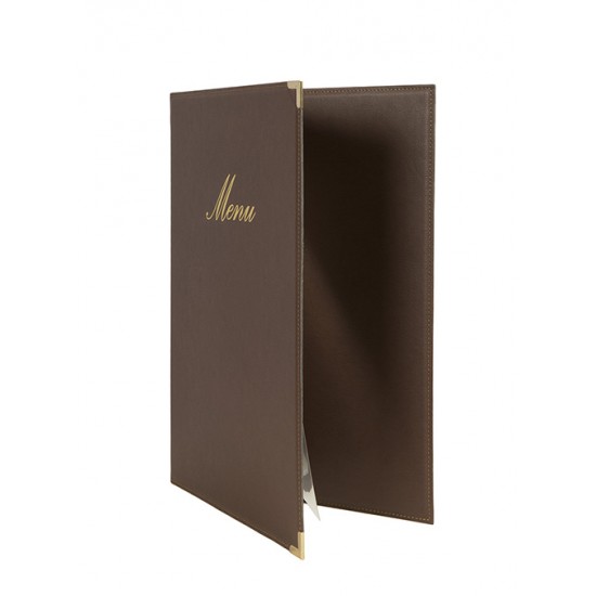 Jedálny lístok Securit CLASSIC RANGE A4, 4 strany, Brown