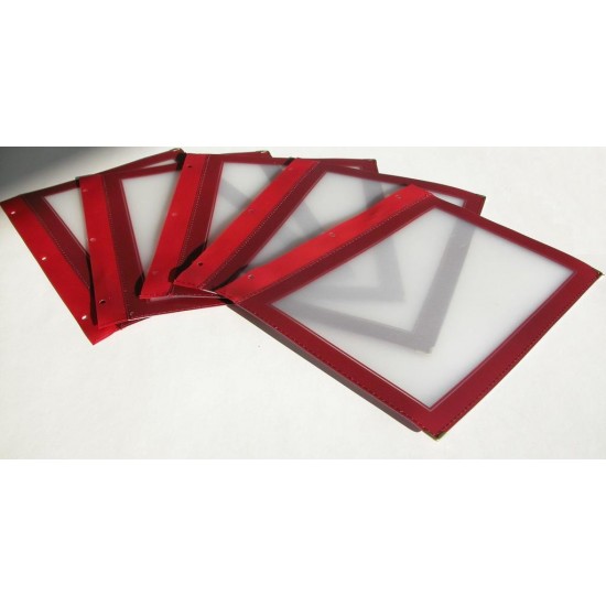 Vložky do jedálnych lístkov Securit pro řadu WOOD A5, 5ks, Wine Red