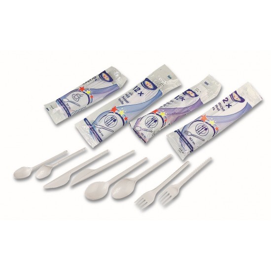 Nôž Cleanex Trade plastový biely 17 cm, 12 ks Nôž Cleanex Trade plastový biely 17 cm, 12 ks