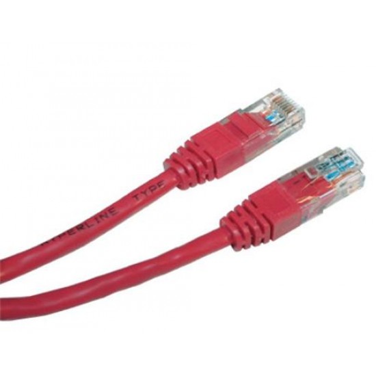 Patch kábel UTP cat 5e, 1,5m - červený Patch kábel UTP cat 5e, 1,5m - červený