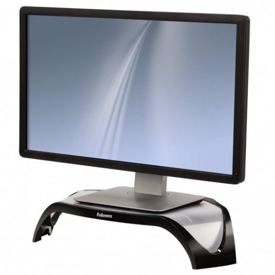 Stojan Fellowes Smart Suites pod monitor, 3 pozície výšky, černo-strieborný