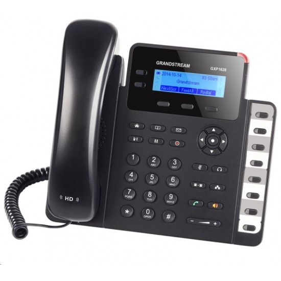 Telefón Grandstream GXP-1628 VoIP telefon - 2x SIP účet, HD audio, 3 prog.tl.+8 předvoleb, switch 2xLAN 1000Mbps, PoE Telefón Grandstream GXP-1628 VoIP telefon - 2x SIP účet, HD audio, 3 prog.tl.+8 předvoleb, switch 2xLAN 1000Mbps, PoE