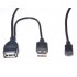 Kábel  USB A/female+USB A/male - Micro USB/male OTG