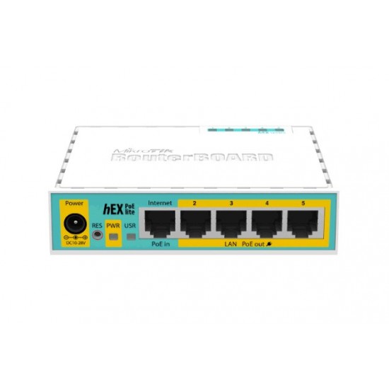 RouterBoard Mikrotik RB750UPr2 hEX PoE lite, 64 MB RAM, 400 MHz, 5x LAN,1x USB, PoE vč. L4