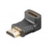 Redukcia HDMI A(M) - HDMI A(F) lomená dolů, zlacené konektory