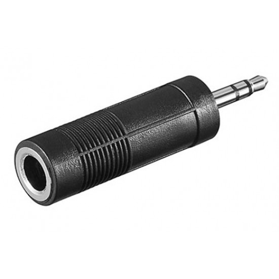 Redukcia jack 6,35 F - jack 3,5 M černá