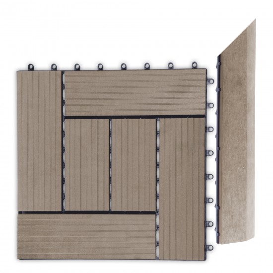 Prechodová lišta G21 pre WPC dlaždice indický teak pro WPC dlaždice, 38,5 x 7,5 cm rohová (pravá)