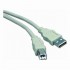 Kábel USB 2.0 A-B 3m, bílý/šedý