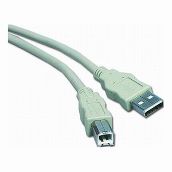 Kábel USB 2.0 A-B 2m, bílý/šedý Kábel USB 2.0 A-B 2m, bílý/šedý