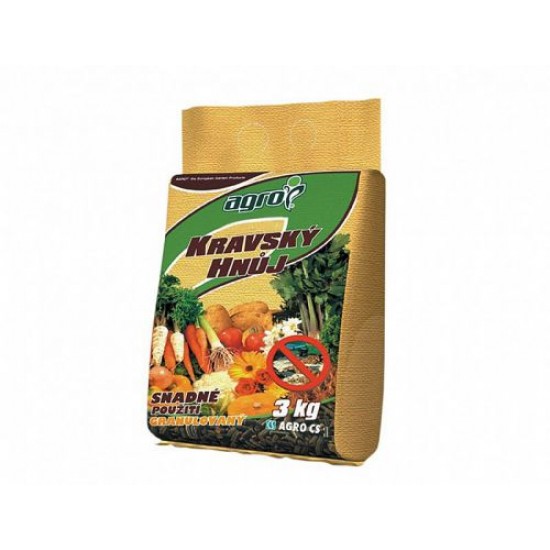 Hnojivo Agro Pravý kravský hnoj 10 kg Hnojivo Agro Pravý kravský hnoj 10 kg