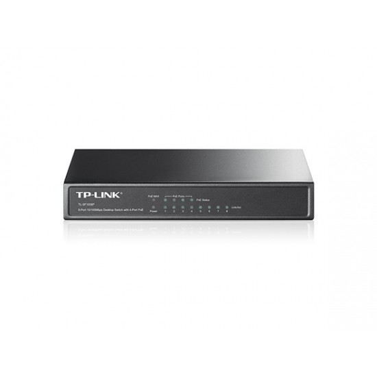 Switch TP-Link TL-SF1008P 8x LAN, 4xPoE, 57W, kov