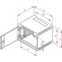 Rack Triton 10" jednodílný 9U/260mm prosklené dveře, šedý