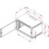 Rack Triton 19" jednodílný 9U/400mm prosklené dveře, šedý