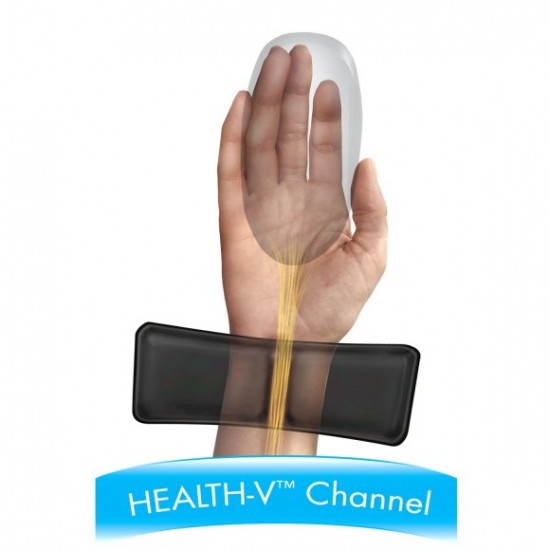 Podložka Fellowes Health-V pod myš a zápästie, penová Microban Lycra, čierna