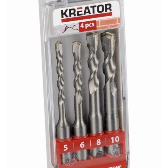 Sada vrtákov Kreator KRT012601 SDS Plus 4ks, 110mm Sada vrtákov Kreator KRT012601 SDS Plus 4ks, 110mm