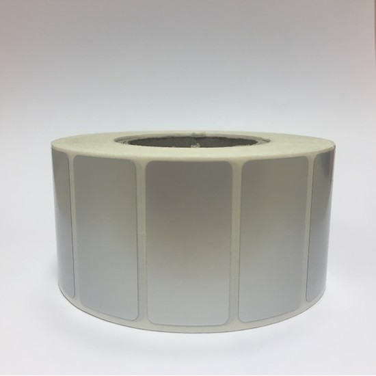 Etikety 38mm x 19mm, PE, D40/role --mm/1250ks, chrome silver