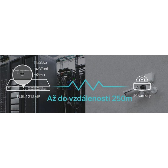 Switch TP-Link TL-SL1218MP 16x LAN/PoE+, 2x GLAN, 2x SFP Combo