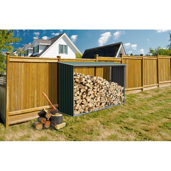 Prístrešok na drevo G21 WOH 181 - 242 x 75 cm, zelený Prístrešok na drevo G21 WOH 181 - 242 x 75 cm, zelený