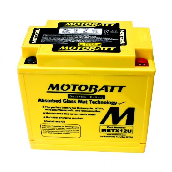 Batéria Motobatt MBTX12U 14Ah, 12V, 4 vývody Batéria Motobatt MBTX12U 14Ah, 12V, 4 vývody
