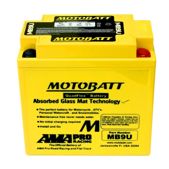 Batéria Motobatt MB9U 11Ah, 12V, 4 vývody Batéria Motobatt MB9U 11Ah, 12V, 4 vývody