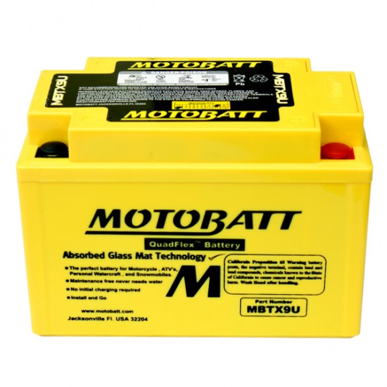 Batéria Motobatt MBTX9U 10,5Ah, 12V, 4 vývody Batéria Motobatt MBTX9U 10,5Ah, 12V, 4 vývody