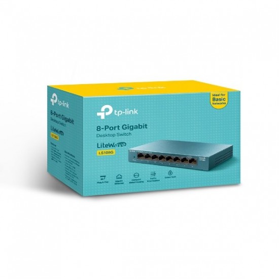 Switch TP-Link LS108G 8x GLan, kov Switch TP-Link LS108G 8x GLan, kov
