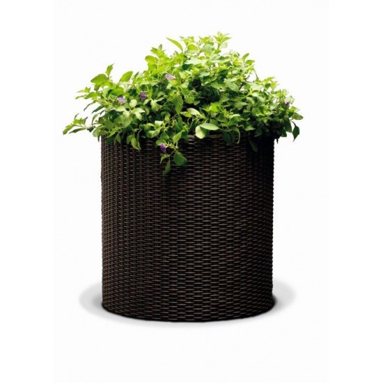 Kvetináč Keter Cylinder M Brown