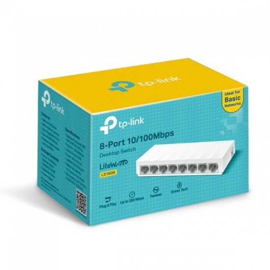 Switch TP-Link LS1008 8x LAN, plast Switch TP-Link LS1008 8x LAN, plast