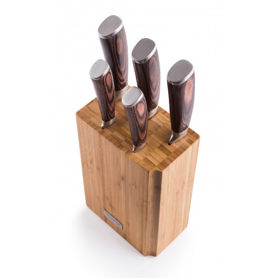 Sada nožov G21 Gourmet Nature 5 ks + bambusový blok Sada nožov G21 Gourmet Nature 5 ks + bambusový blok