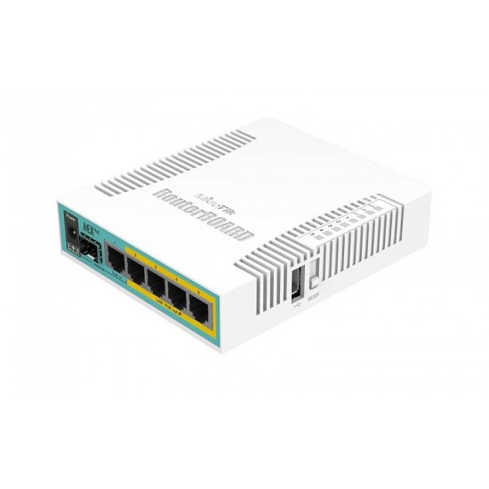 Router Mikrotik RB960PGS hEX PoE 800MHz CPU, 128MB RAM, 5xGLAN, USB, L4, PSU Router Mikrotik RB960PGS hEX PoE 800MHz CPU, 128MB RAM, 5xGLAN, USB, L4, PSU