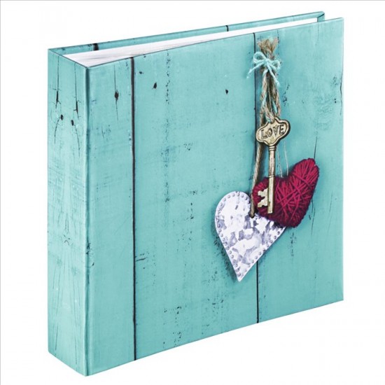 Fotoalbum Hama memo RUSTICO LOVE KEY 10x15/200, popisové pole, zasúvací