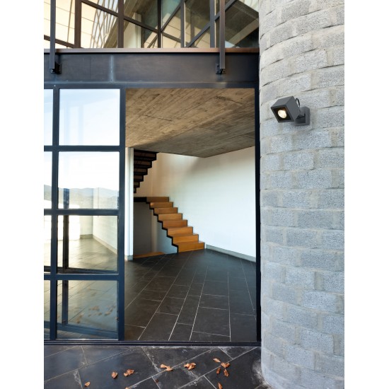 Svietidlo Nova Luce FOCUS WALL GREY nástenné, IP 54, 6 W