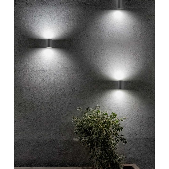 Svietidlo Nova Luce NERO R WALL GREY nástenné, IP 54, GU10