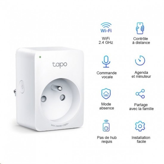 Múdra zásuvka TP-Link Tapo P100(1-pack) regulácia 230V cez IP, Cloud, WiFi Múdra zásuvka TP-Link Tapo P100(1-pack) regulácia 230V cez IP, Cloud, WiFi