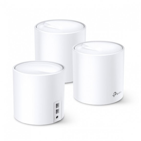 WiFi router TP-Link Deco X60(3-pack) AX3000, WiFi 6, 2x GLAN, / 574Mbps 2,4GHz/ 2402Mbps 5GHz