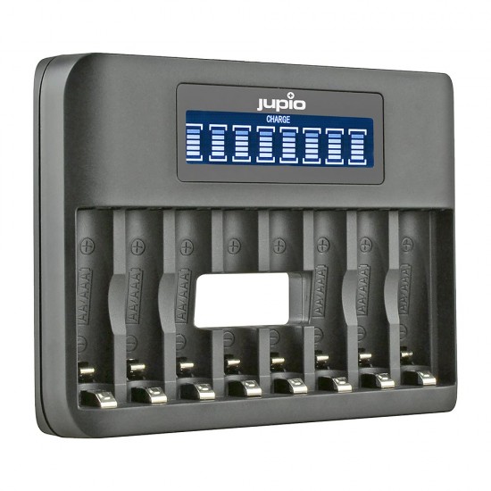 Nabíjačka Jupio USB 8-slots Octo Battery Charger LCD pre 1 až 8 ks AA/ AAA batérií Nabíjačka Jupio USB 8-slots Octo Battery Charger LCD pre 1 až 8 ks AA/ AAA batérií