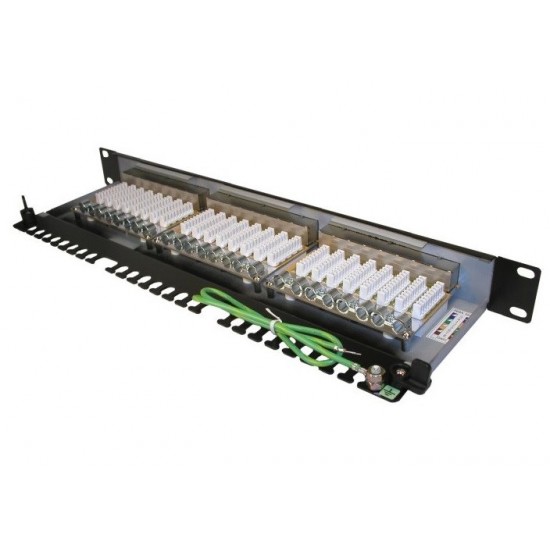 Patch panel Solarix SX24-6-STP-BK STP cat6 24p. 1U Patch panel Solarix SX24-6-STP-BK STP cat6 24p. 1U